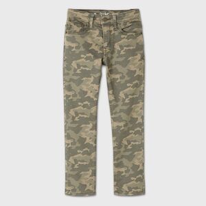 Cat & Jack Kids Boys 12 Slim Camouflage Jeans Adjustable Waist Stretch